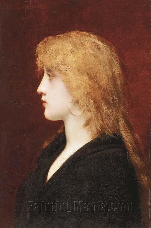 A Young Girl in Profile