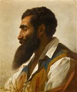 Portrait of a Bearded Man. Bust Length. in Profile. Facing Left