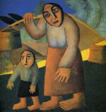 Peasant Woman with Buckets and a Child