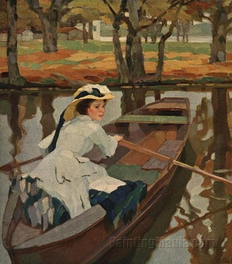 Artist's Wife Frieda Boating