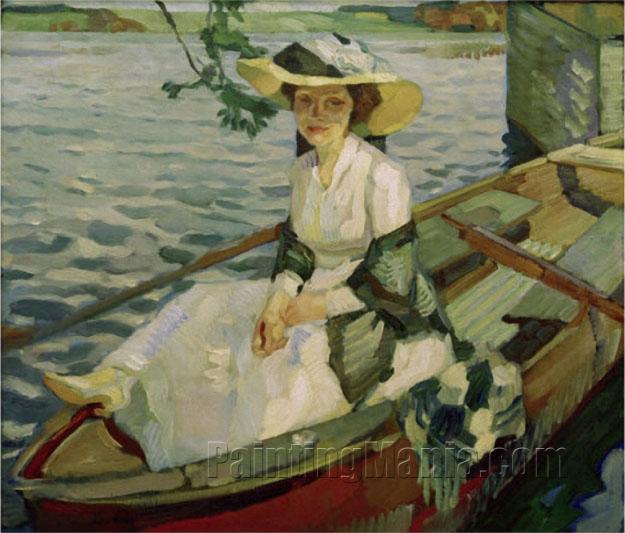 Dame im Kahn (Lady in a Boat)
