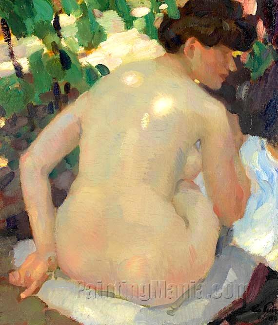 Nude with Back in the Sun