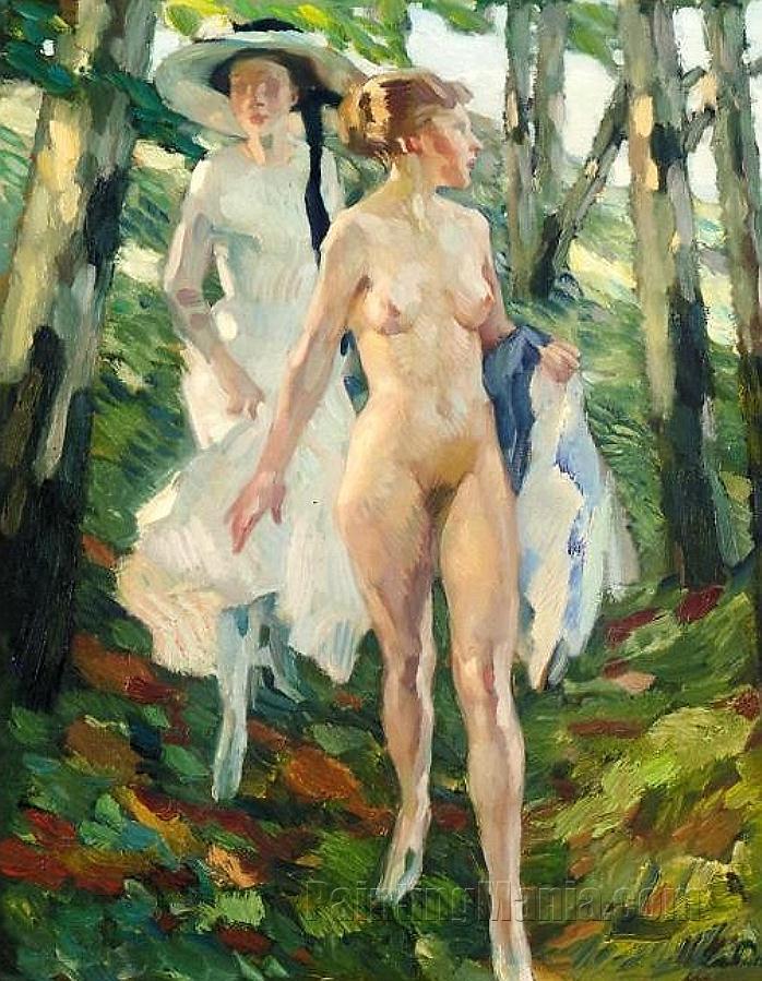 Two Girls in the Woods