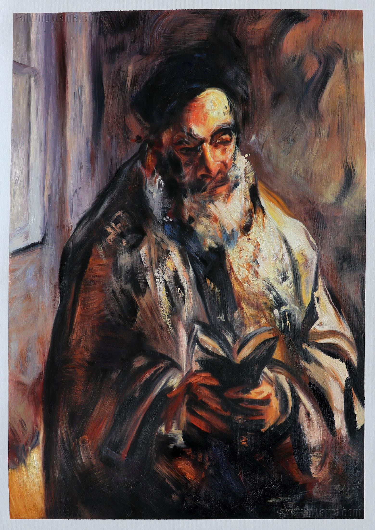A Jewish Man in His Prayer Shawl