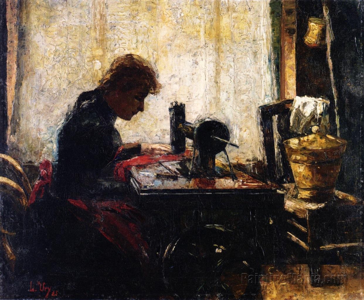 At the Sewing Machine