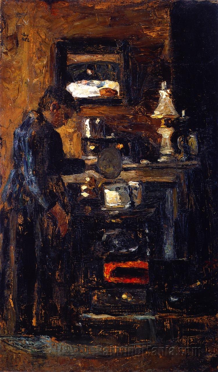 Woman at the Kitchen Stove