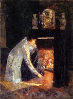 Woman at the Fireplace