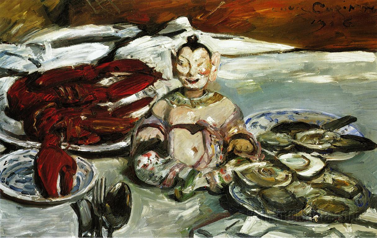 Still Life with Buddha, Lobsters and Oysters