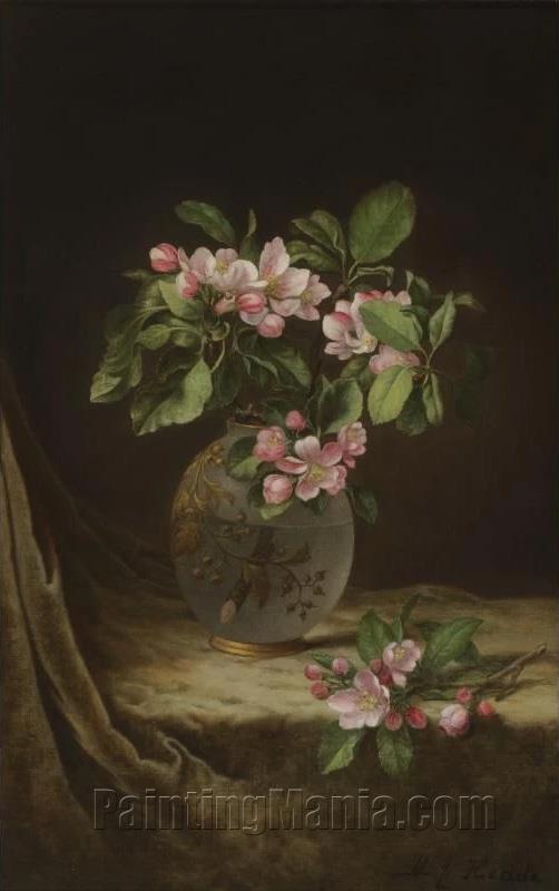 Apple Blossoms in an Opalescent Vase
