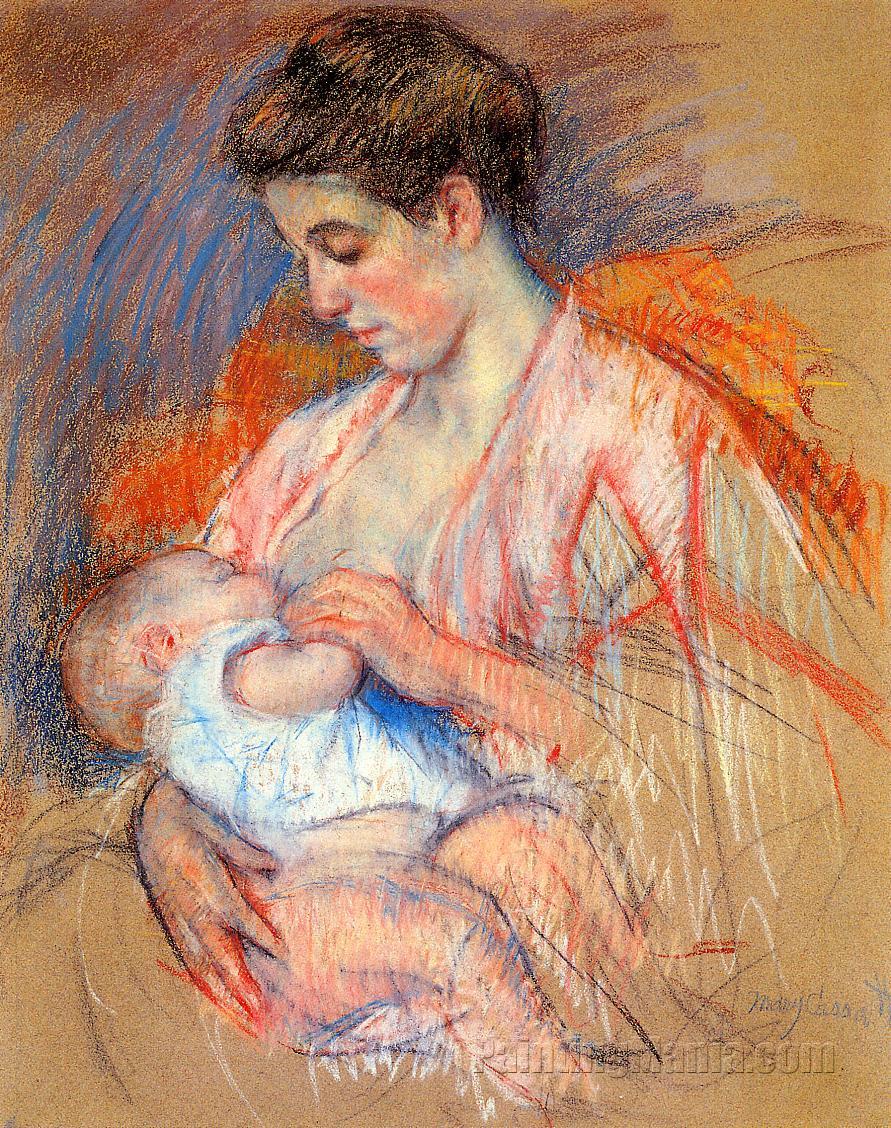Mother Jeanne Nursing Her Baby