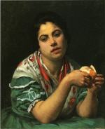 Peasant Woman Peeling an Orange