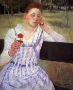 Woman with a Red Zinnia