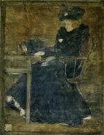 Seated Woman in Blue (At the Cafe)