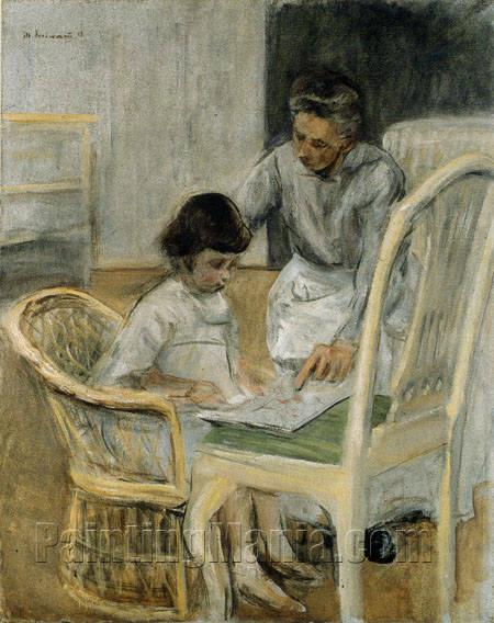 Portrait of the Artist's Grand-daughter with Her Nurse