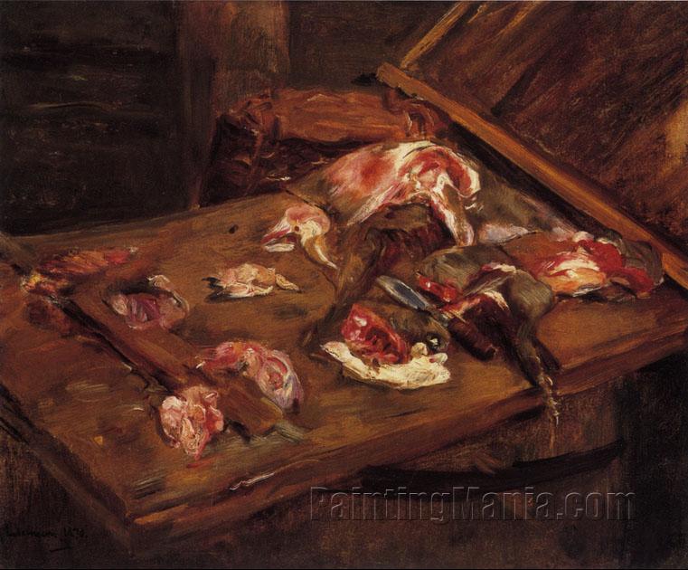 Table with Pieces of Meat