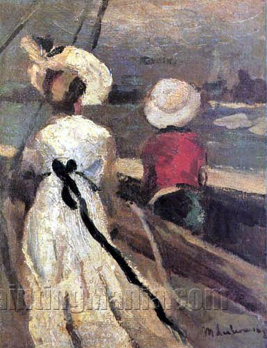 Woman and Child in a Boat