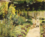The Artist's Granddaughter with Her Nanny in the Kitchen Garden of the Villa in Wannsee