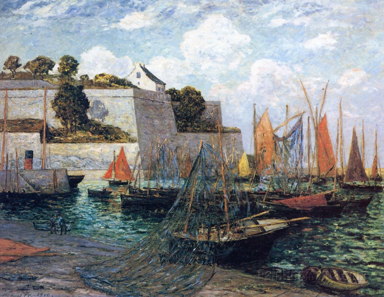 Port de Palace (Belle Isle-en-Mer) - Maxime Maufra Paintings