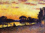 Banks of the Seine at Herblay, Sunset