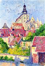 Gisors Cathedral, View from the Fosse aux Tanneurs 1897