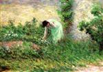 Gisors. Woman Picking Flowers