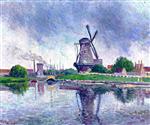 Holland. Windmill near the Canal