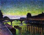 The Louvre and Pont du Carrousel: Night Effect