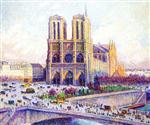 Notre Dame de Paris. View of Quai Saint Michel