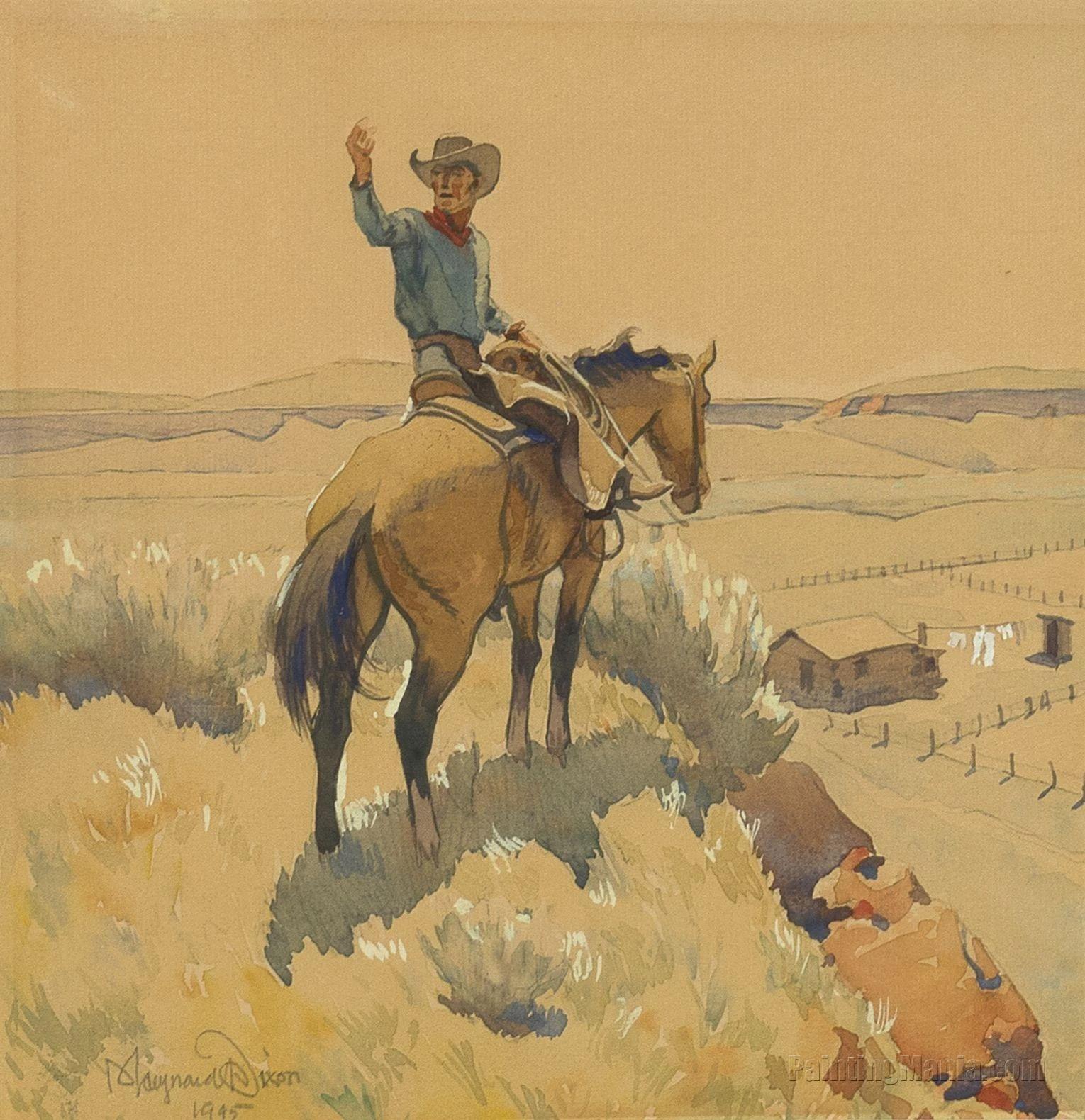Cowboy On Horseback