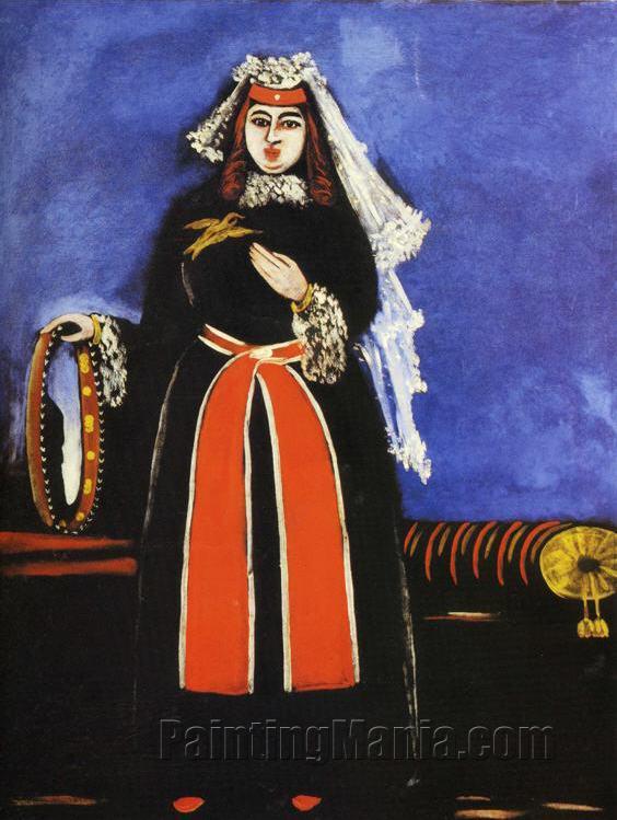 A Georgian Woman with Tamboreen