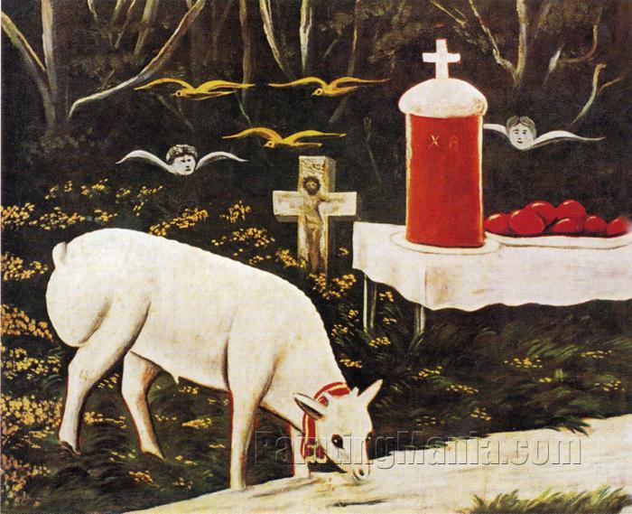 Lamb and Easter Table with Flying Angels