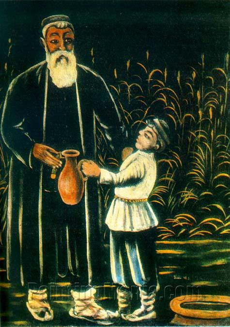 A Peasant with His Grandson