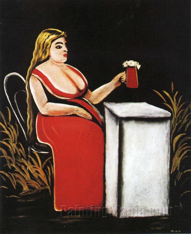 Woman with a Mug of Beer