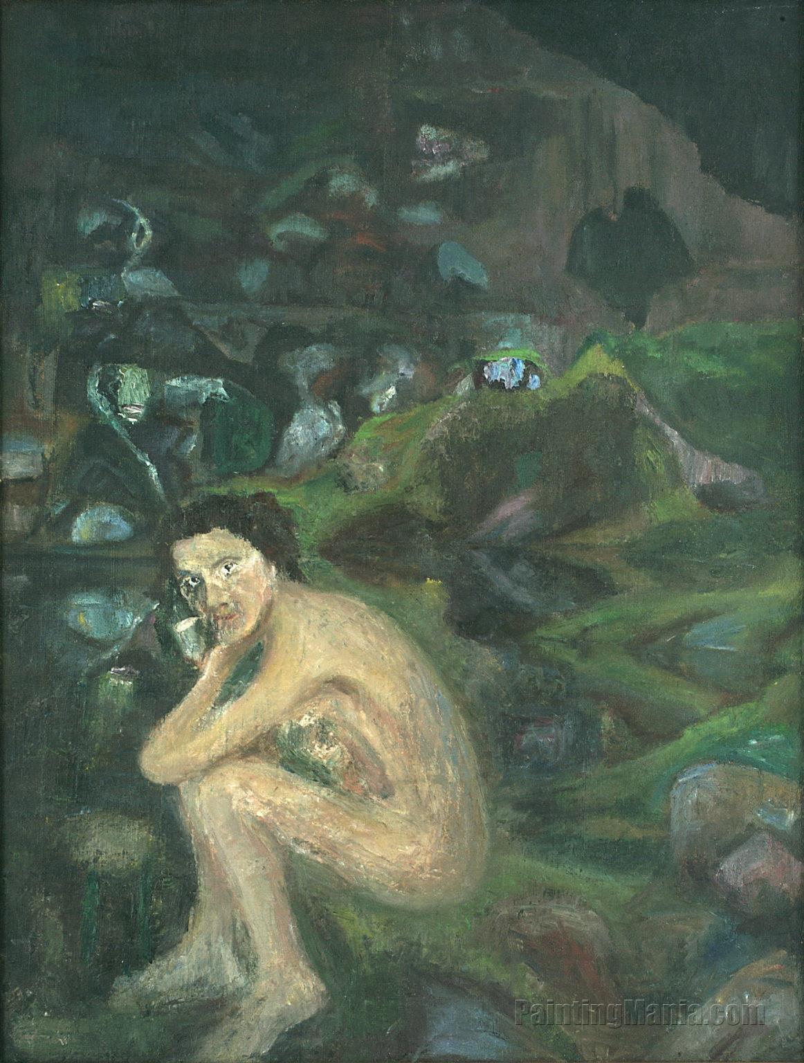 Self-portrait in a Cave