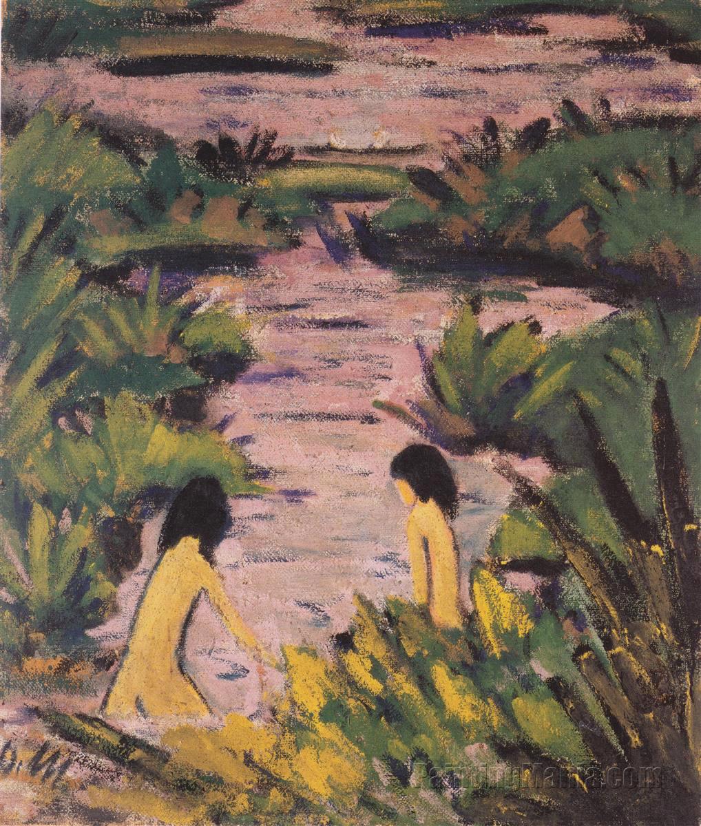 Bathers in Reeds