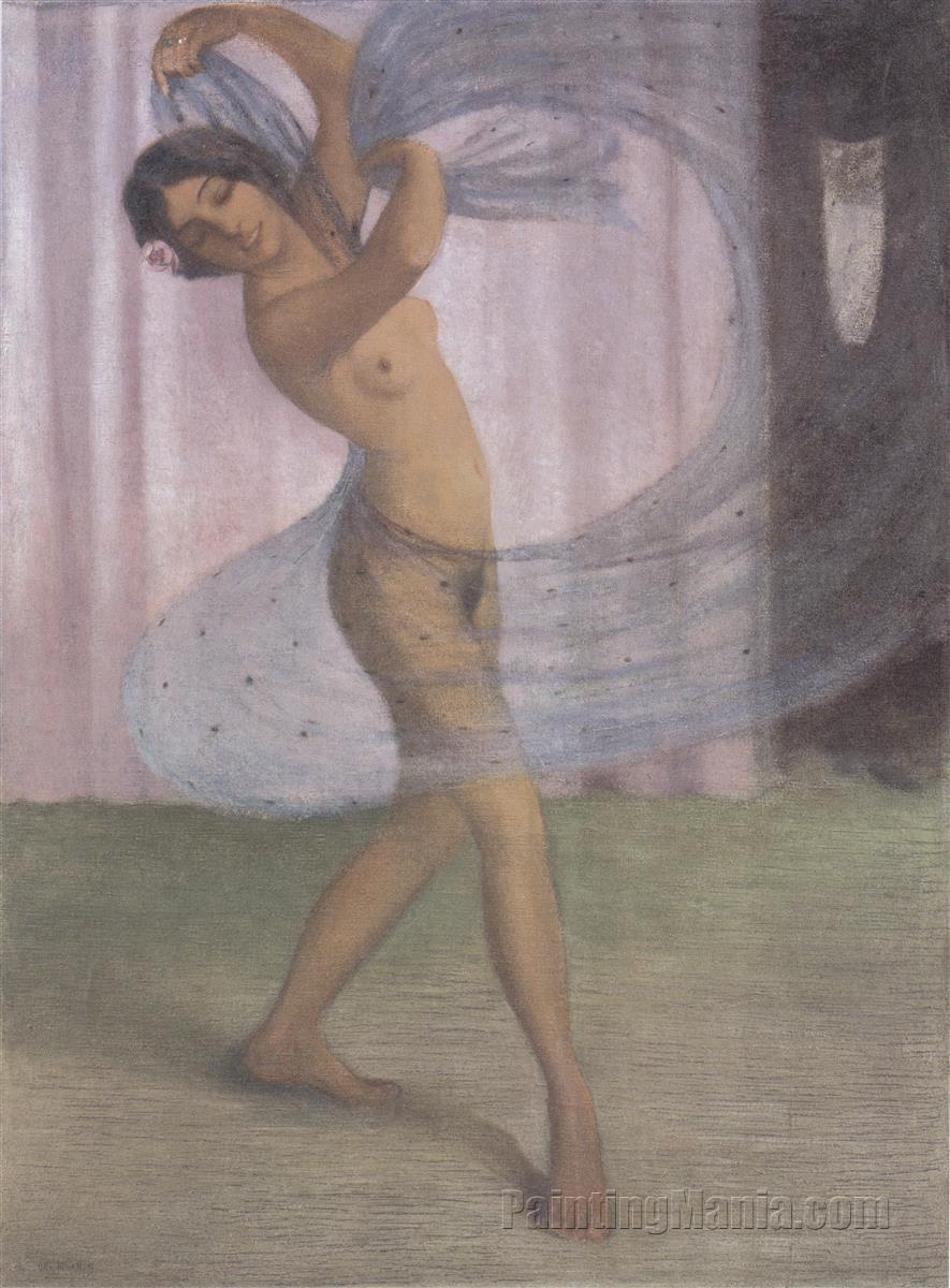 Dancer with Veil, Watched by a Man