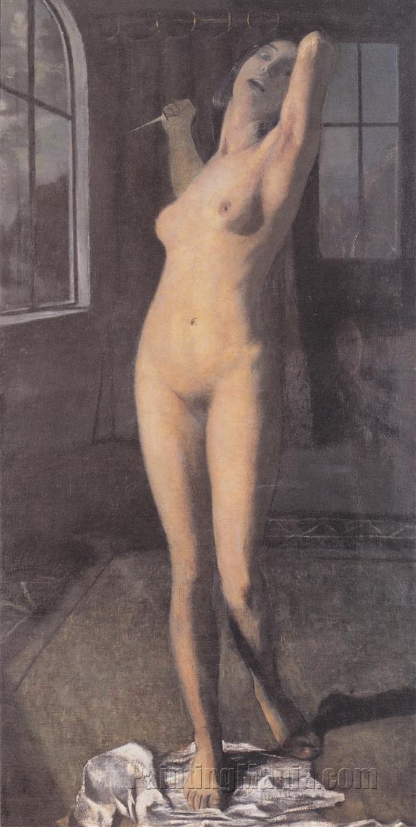 Standing Nude Girl with Dagger (Lukretia)