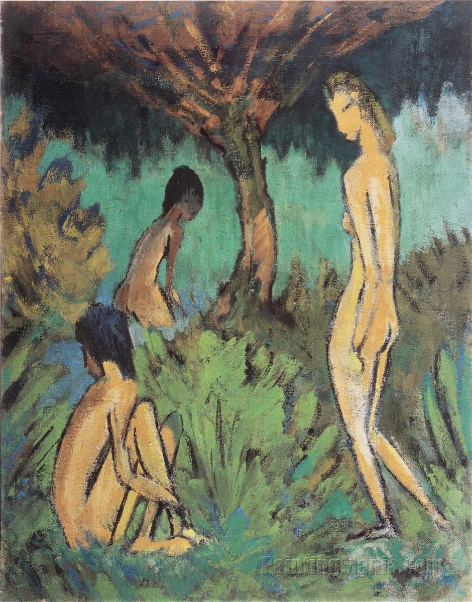 Three Nudes under a Tree (Drei Akte Unter Einem Baum)