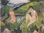Two Nudes by the Lake