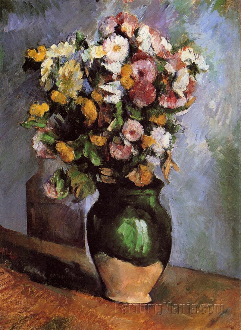 Flowers in an Olive Jar