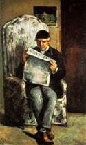 Louis-Auguste Cezanne. Father of the Artist. Reading 'l'Evenement'