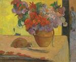 Vase of Flowers and Gourd