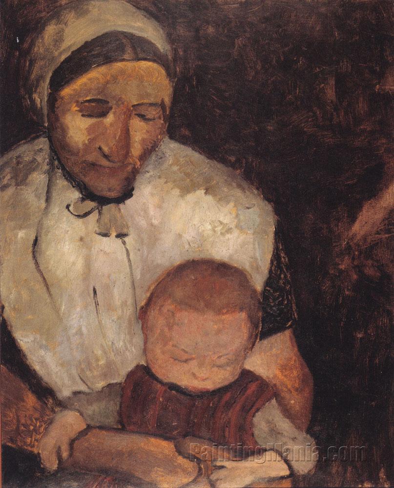Seated Peasant Woman with Child on Lap
