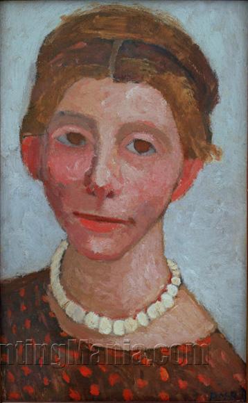 Self-Portrait with a White Pearl Necklace