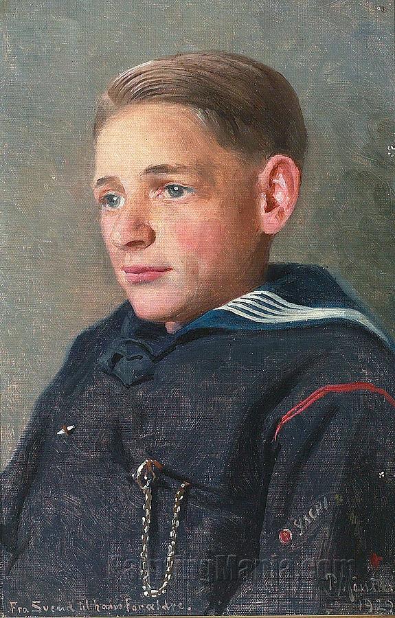 Portrait of a young man in sailor suit