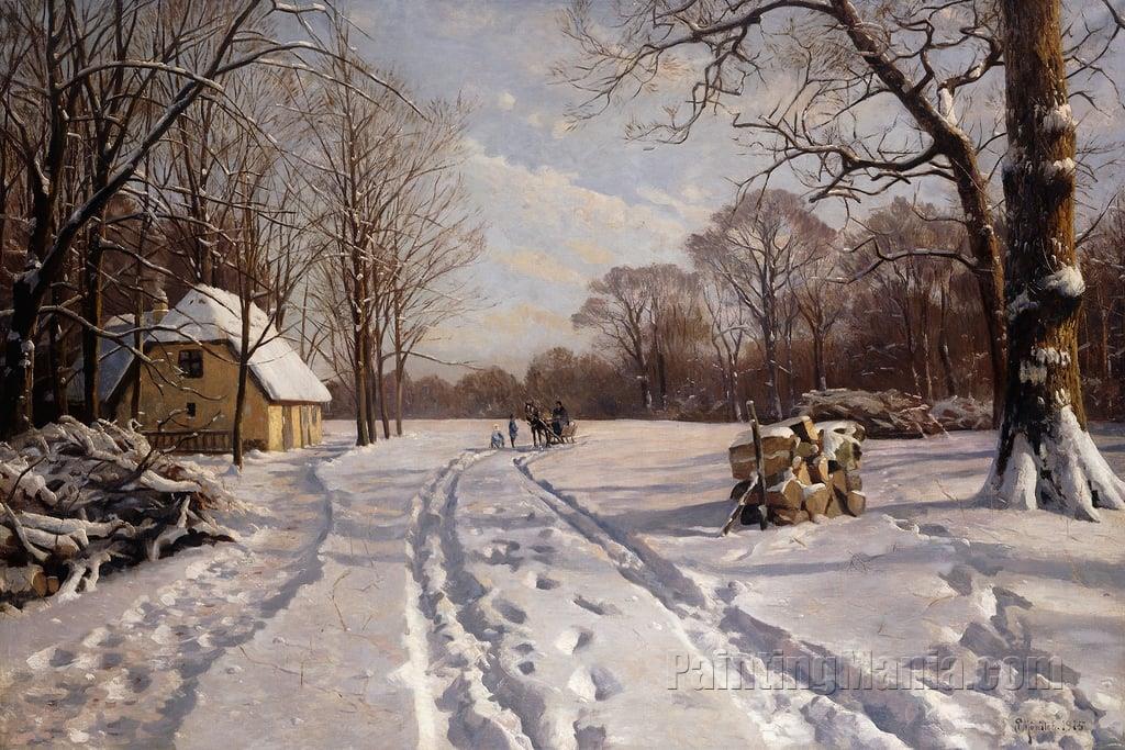A Sleigh Ride through a Winter Landscape