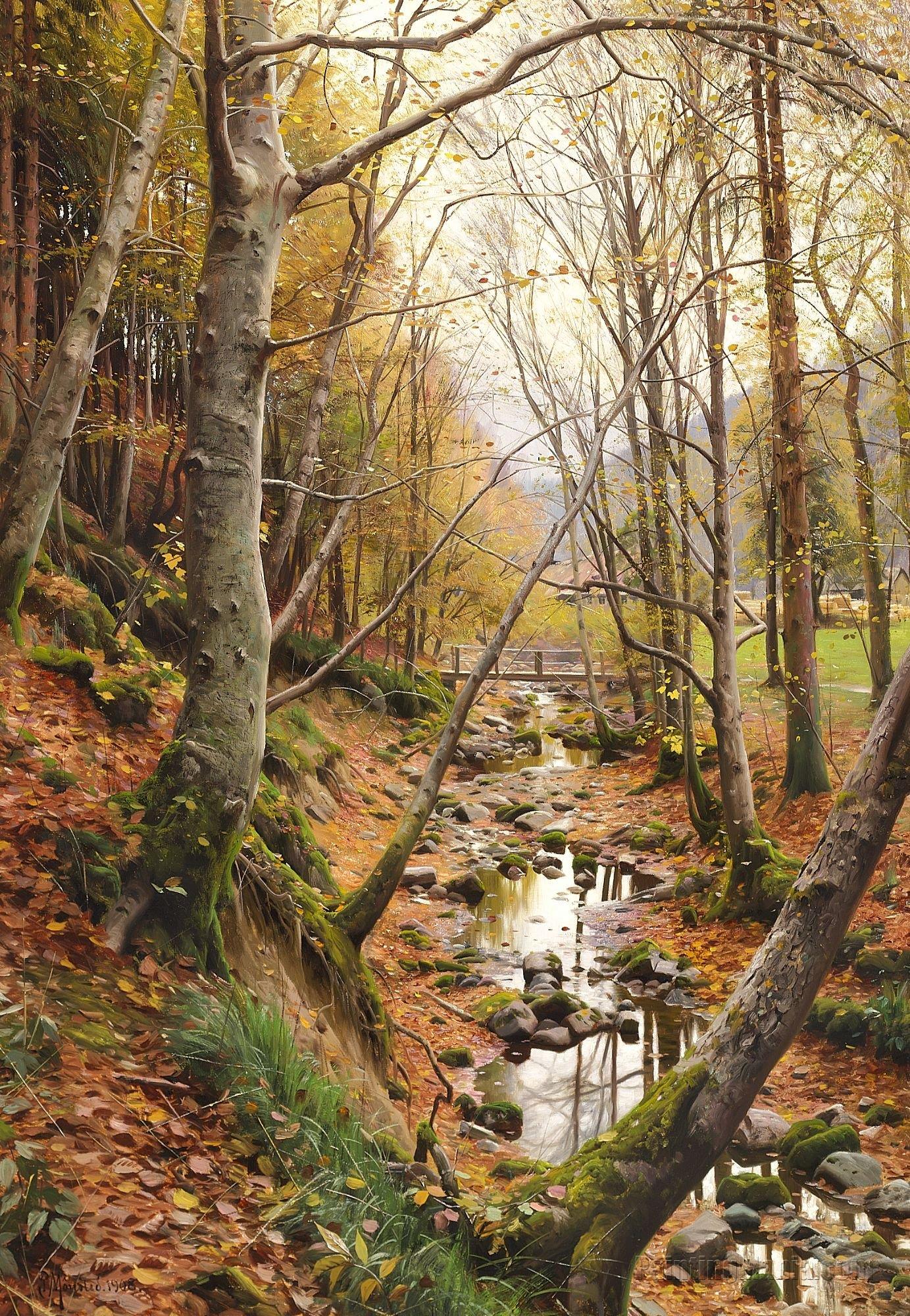 Stream in the Autumn Forest