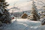 A Sunlit Winter Landscape (Solbelyst vinterlandskap)