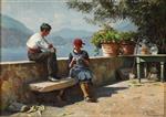 Two Italians enjoy the view from Varenna by the Como