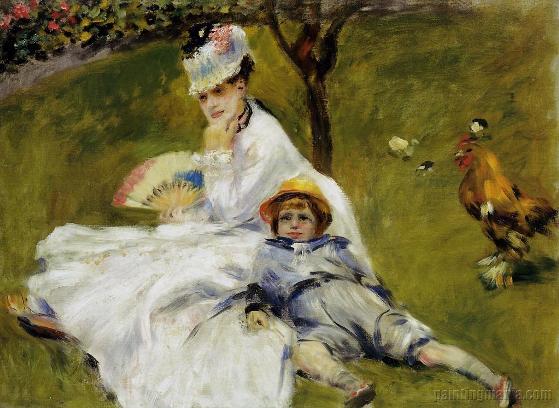 Camille Monet and Her Son Jean in the Garden at Argenteuil